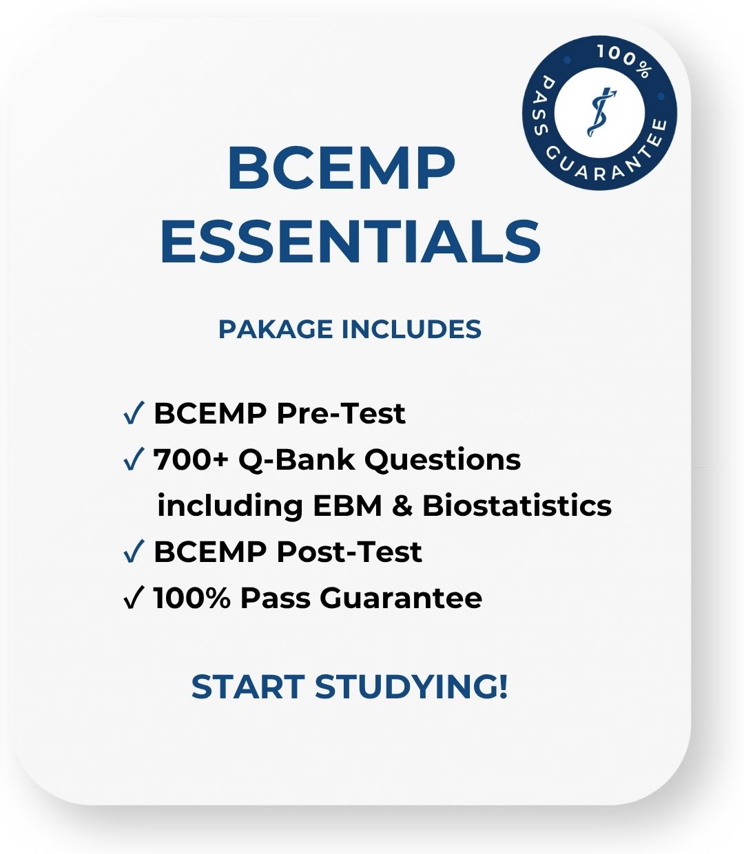 BCPS Q-Bank Price Card