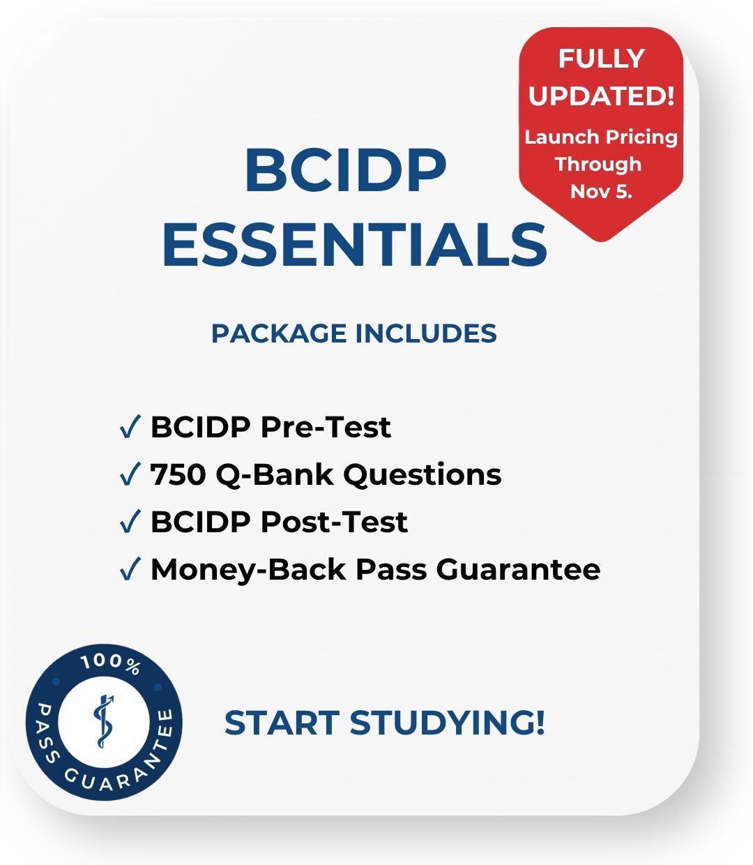 BCIDP Pre-Test Post-Test 750 Question Q-Bank Special BCIDP launch pricing through November 5, 2026