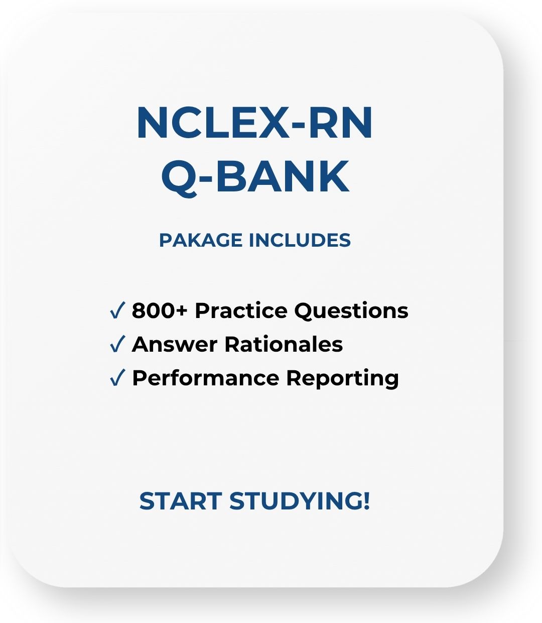 BCPS Q-Bank Price Card