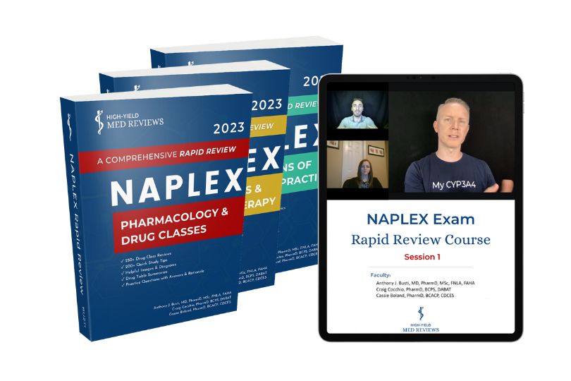 NAPLEX Rapid Review Books and Webinar Series with High-Yield Med Reviews