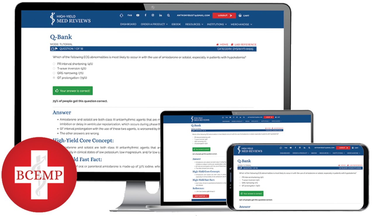 BCEMP Q-Bank Practice Questions