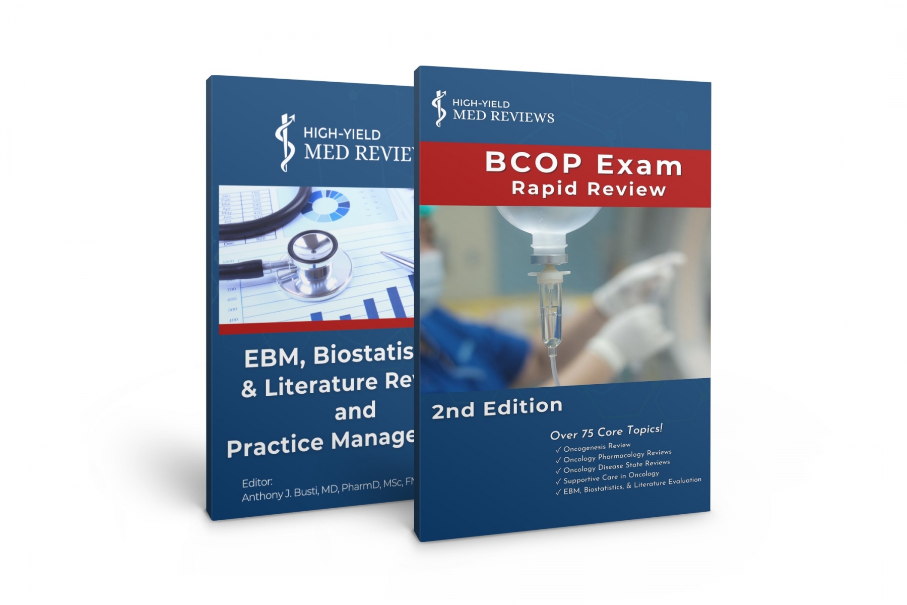 BCOP rapid review book and EBM and biostatistics book